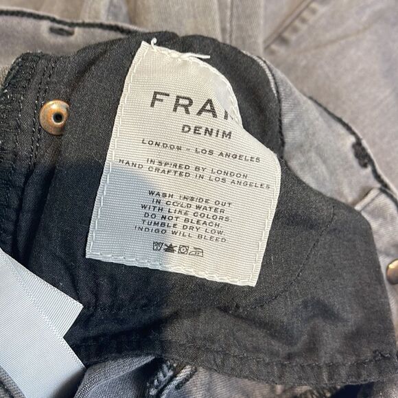 𝅺FRAME Denim Le Skinny de Jeanne Grey Shred - Picture 12 of 13